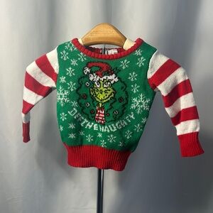 Dr. Seuss Grinch Green and Red Kids Sweater